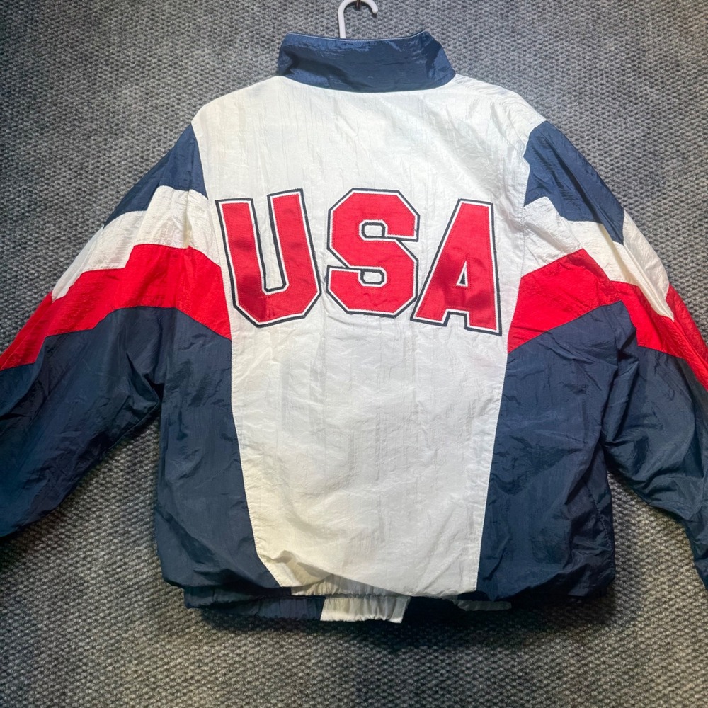 Vintage 1992 Barcelona Olympic USA Windbreaker Jacket M.A.P. Master Apparel M